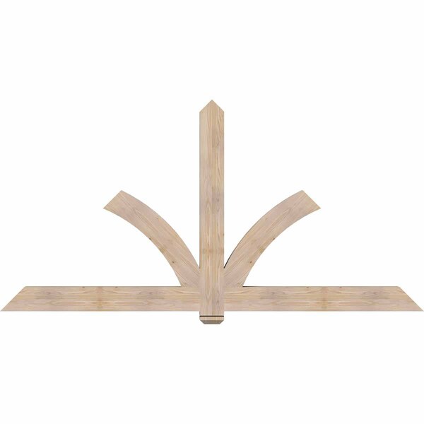 Ekena Millwork Redmond Smooth Timber Gable Bracket, Douglas Fir, 96"W x 48"H x 3 1/2"D x 5 1/2"F, 12/12 Pitch GBW096X48X0406RED00SDF - main